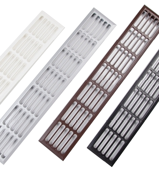 PVC ventilation grille, white